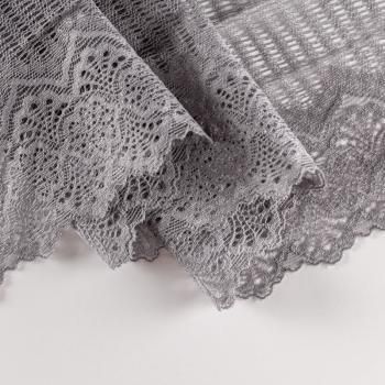 Кружево эластичное 190 мм Ф01-0002 темно-глициновый