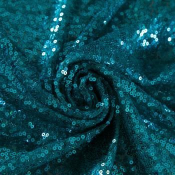 Пайетки на сетке 055-19006 темно-бирюзовый