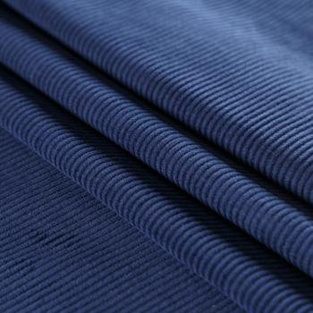 Вельвет 008-05758 темно-синий однотонный