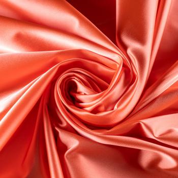 Атлас ватуссо К2-0079 коралловый однотонный