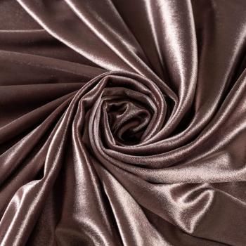 Бархат-лайкра К33-765 какао однотонный