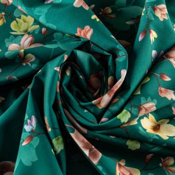 Вискоза "Лоренцо" К33-488 темно-зеленый принтованный