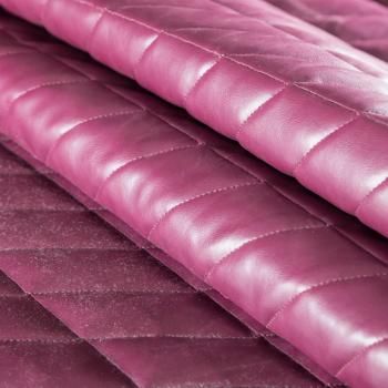 Ткань курточная К08-533 брусничный однотонный