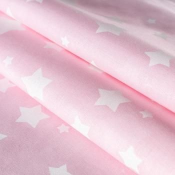 Бязь 007-00674 пудрово-розовый принтованный