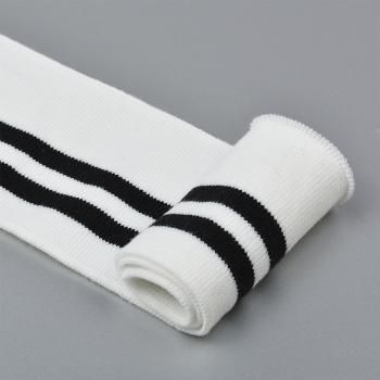 Подвяз трикотажный TBY 6х80 см с черными полосами 73003 белый