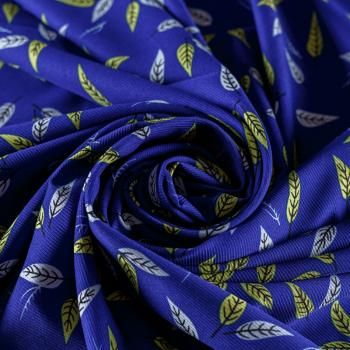 Ткань плательно-рубашечная 049-08405 фиолетово-синий принтованный