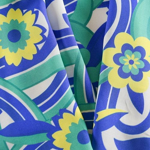 Вискоза 009-12178 белый принтованный