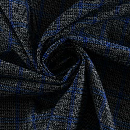 Ткань костюмная 025-11963 серый принтованный