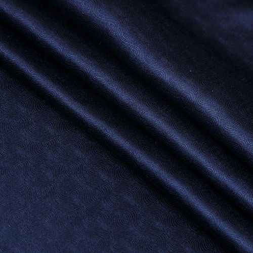 Шелк натуральный Armani 064-16288 темно-синий жаккардовый