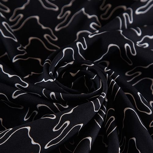 Вискоза Celine 009-17294 черный принтованный