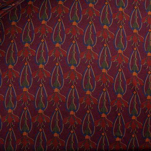 Вискоза 009-12292 бордовый принтованный