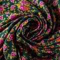 Твил-штапель 069-08291 темно-зеленый принтованный