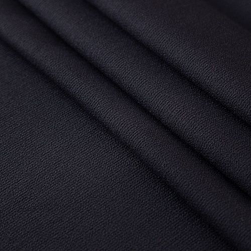 Креп шерстяной Venice 026-20051 черный однотонный