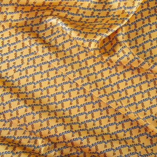 Твил-шелк натуральный купон (крой) 064-19897 желтый принтованный