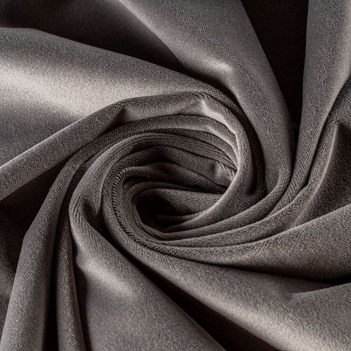 Ткань портьерная бархат h-300 см 09-02-00035 серый однотонный