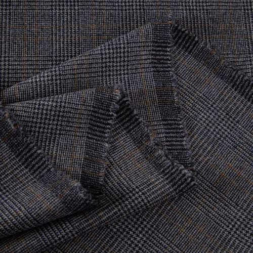 Шерсть костюмная 025-19943 серый клетка