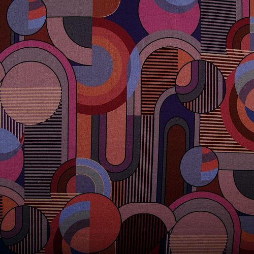 Шерсть стрейч плательная Emilio Pucci 066-19115 бордовый мультиколор