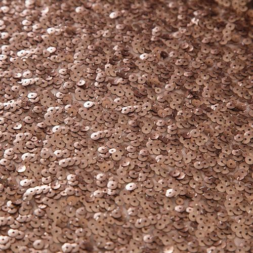 Пайетки на сетке 055-12706 корица однотонный