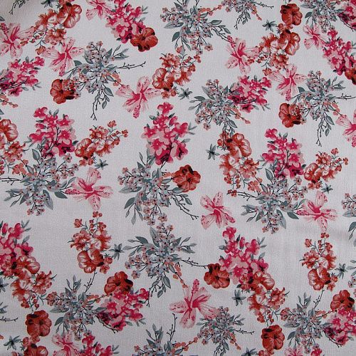 Штапель 069-17436 молочный принтованный