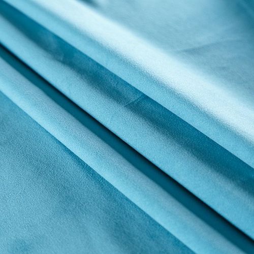 Ткань мебельная микровелюр 09-02-08955 бирюзово-голубой однотонный