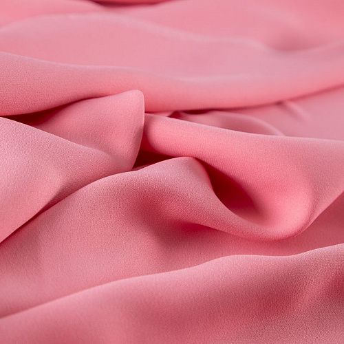 Креп двойной 026-20196 кораллово-розовый