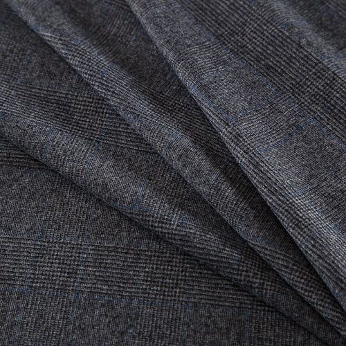 Ткань костюмная стрейч 025-17234 серый клетка