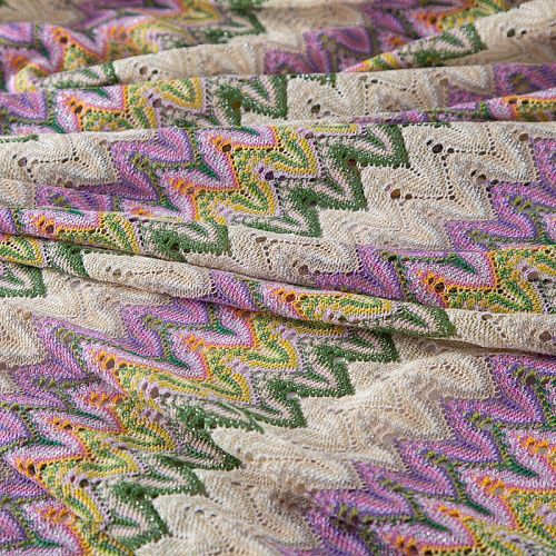 Трикотаж ажурный Missoni 056-20087 экрю мультиколор
