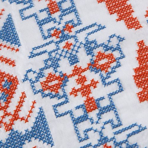 Хлопок с вышивкой 063-12132 белый