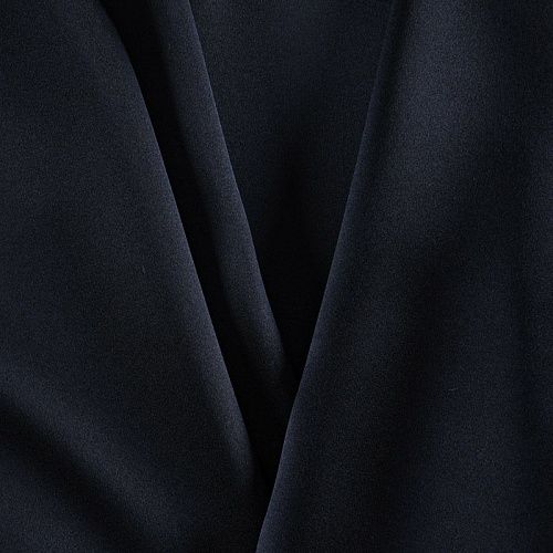 Шелк натуральный стрейч 064-11951 черный однотонный