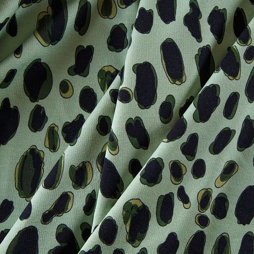 Футер 2-х нитка 062-12504 дымчато-зеленый принтованный