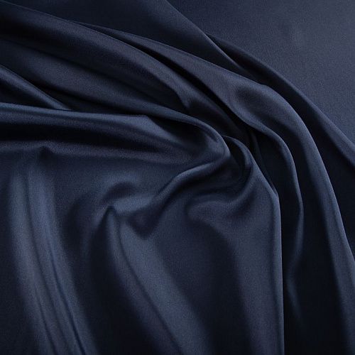 Ткань подкладочная стрейч 045-20122 сине-черный однотонный