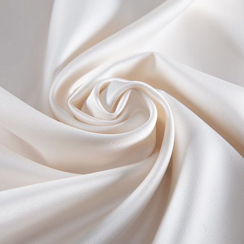 Сатин стрейч 001-18272 айвори однотонный