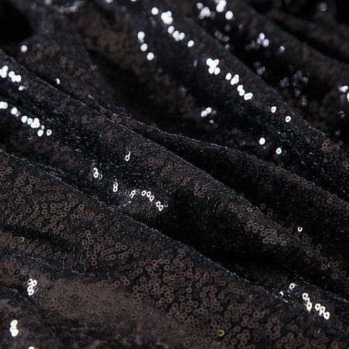 Пайетки на сетке 055-19011 черный