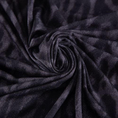 Трикотаж (купон) 056-20236 серый принтованный