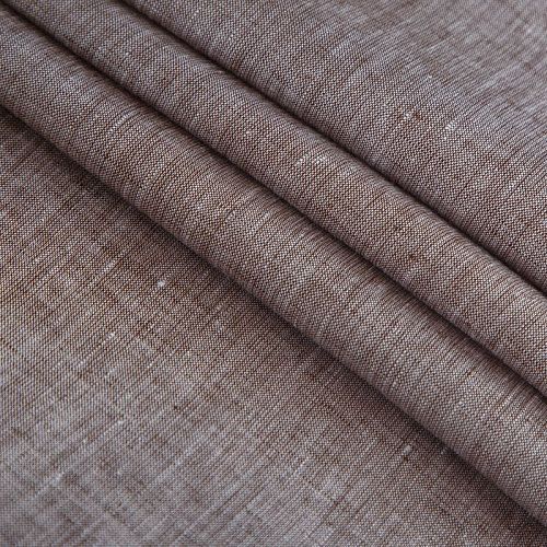 Лен натуральный 035-16650 кофейный меланж