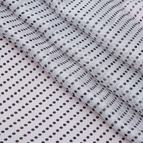 Шифон шелковый 068-20322 белый принтованный