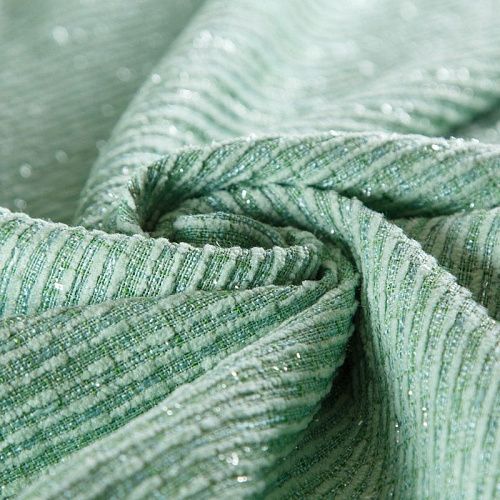 Твид шанель 052-15611 морской зеленый однотонный