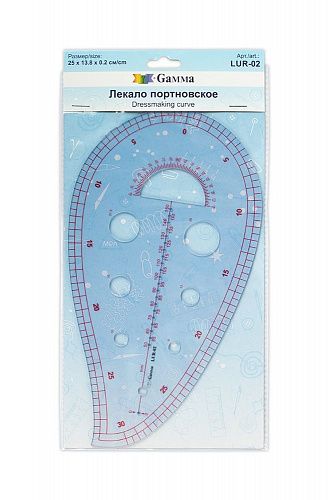 Лекало портновское 2 мм 25х13,8 см LUR-02