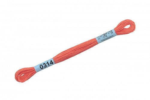 Нитки для вышивания Gamma мулине 8 м 0314 коралловый