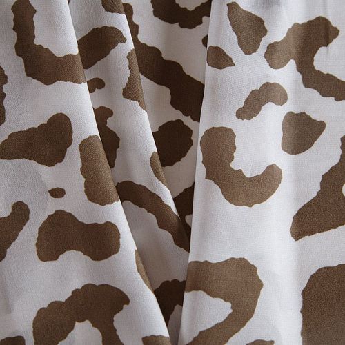 Шелк натуральный 064-14708 молочный принтованный