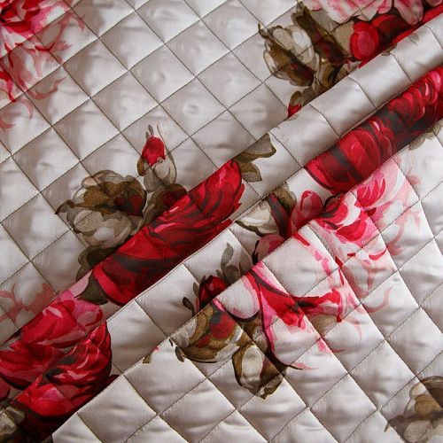 Ткань курточная 2-х сторонняя 033-14706 экрю принтованный