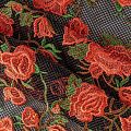 Вышивка на сетке К12-674 черный