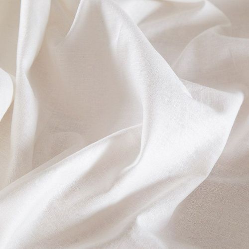 Лен натуральный 035-16635 молочный однотонный