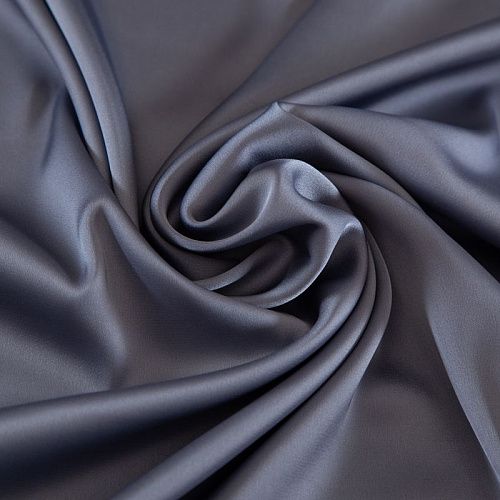 Шелк синтетический 065-18677 серо-стальной однотонный