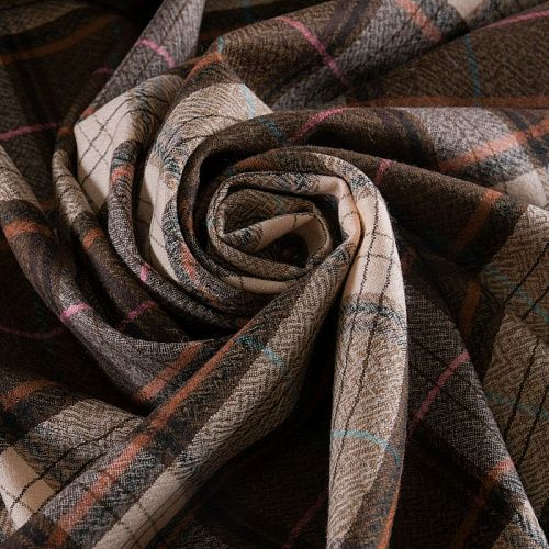 Шерсть 066-12104 коричневый принтованный