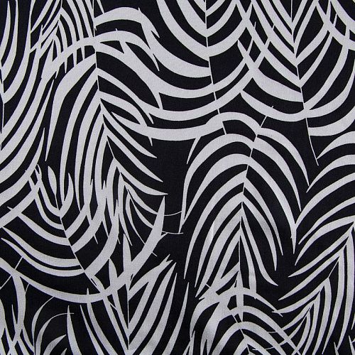 Штапель 069-17552 черный принтованный