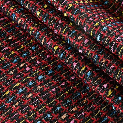 Твид шанель 052-11683 черный мультиколор