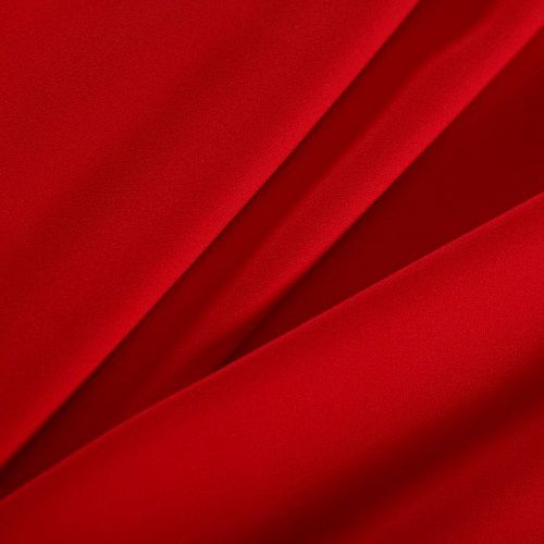 Креп 026-18690 алый однотонный