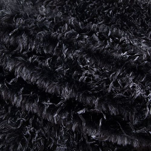 Мех/перо искусственный на трикотажной основе 037-20748 черный