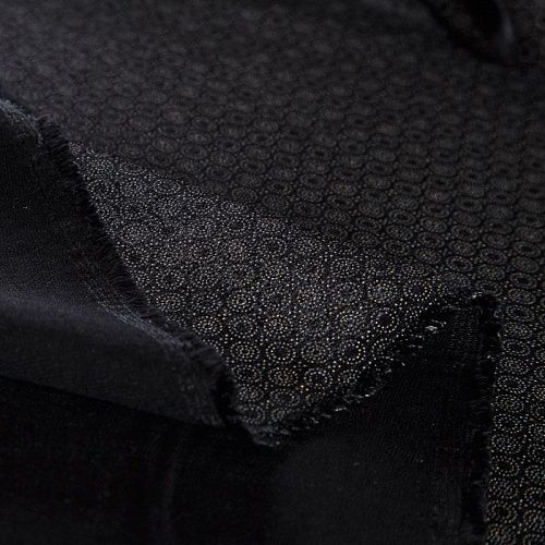 Креп вискозный 026-17063 черный принтованный